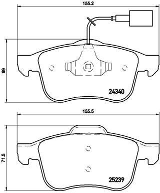 BREMBO P 23 132 Číslo výrobce: 25239. EAN: 8020584102930.