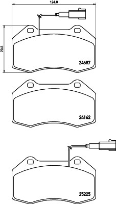 BREMBO P 23 162 Číslo výrobce: 24162. EAN: 8020584080184.