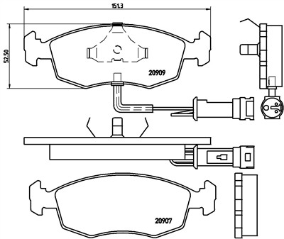 BREMBO P 24 007 Číslo výrobce: 20909. EAN: 8020584051795.