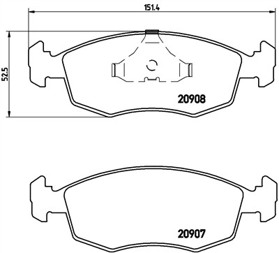 BREMBO P 24 019 Číslo výrobce: 20907. EAN: 8020584051917.