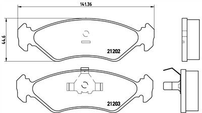 BREMBO P 24 028 Číslo výrobce: 21202. EAN: 8020584052006.