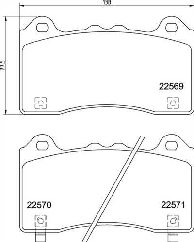 BREMBO P 24 202 Číslo výrobce: 22570. EAN: 8020584086902.