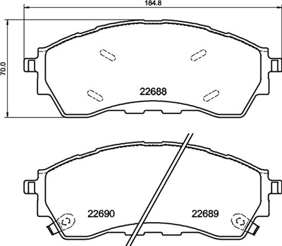 BREMBO P 24 225 Číslo výrobce: 22688. EAN: 8020584117859.