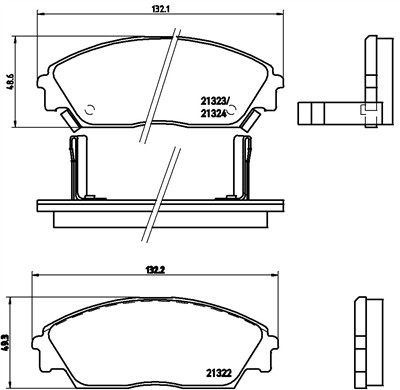 BREMBO P 28 016 Číslo výrobce: 21323. EAN: 8020584052501.