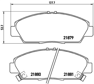 BREMBO P 28 021 Číslo výrobce: 21880. EAN: 8020584052556.