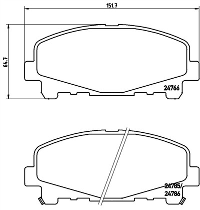 BREMBO P 28 043 Číslo výrobce: 24785. EAN: 8020584060568.