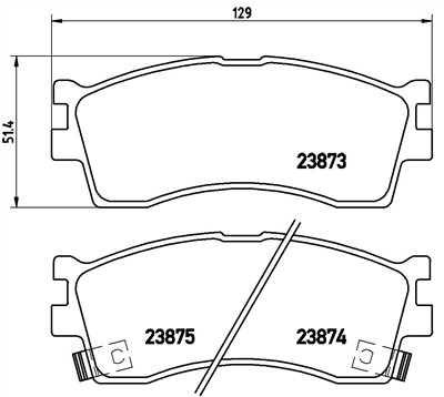 BREMBO P 30 016 Číslo výrobce: 23874. EAN: 8020584052860.