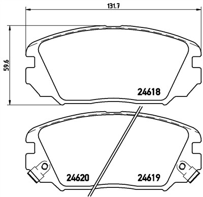 BREMBO P 30 031 Číslo výrobce: 24619. EAN: 8020584060698.