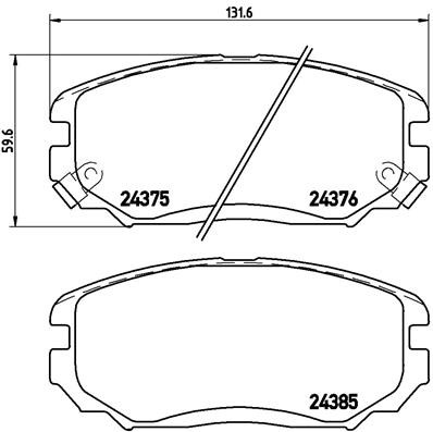 BREMBO P 30 038 Číslo výrobce: 24376. EAN: 8020584060766.