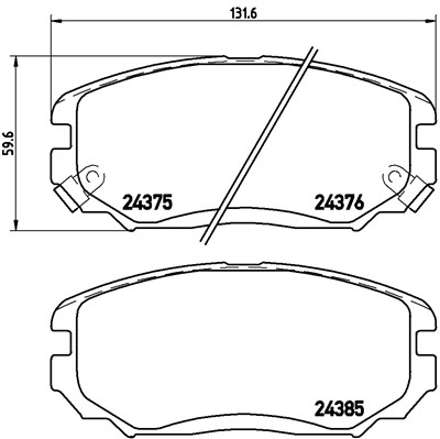 BREMBO P 30 038 Číslo výrobce: 24376. EAN: 8020584060766.