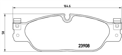 BREMBO P 36 021 Číslo výrobce: 23908. EAN: 8020584060872.