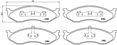 BREMBO P 37 004 Číslo výrobce: 21822. EAN: 8020584053133.