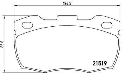 BREMBO P 44 015 Číslo výrobce: 21519. EAN: 8020584060926.