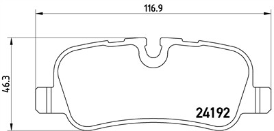 BREMBO P 44 019 Číslo výrobce: 24192. EAN: 8020584090626.