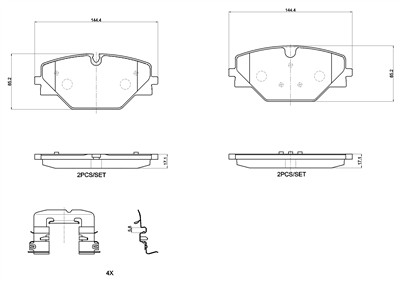 BREMBO P 44 032 Číslo výrobce: 20278. EAN: 8020584126271.