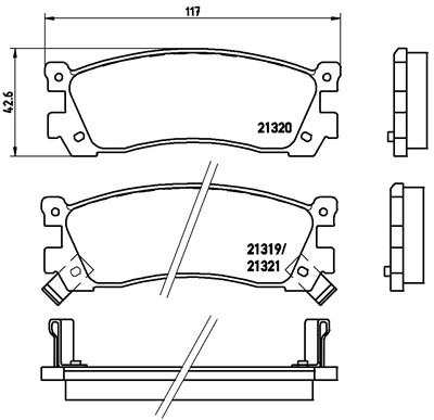 BREMBO P 49 025 Číslo výrobce: 21320. EAN: 8020584053621.