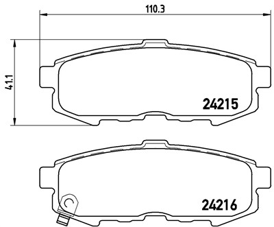 BREMBO P 49 042 Číslo výrobce: 24215. EAN: 8020584061022.