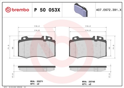 BREMBO P 50 053X EAN: 8020584114995.
