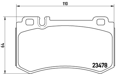 BREMBO P 50 061 Číslo výrobce: 23478. EAN: 8020584059579.