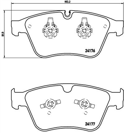BREMBO P 50 105 Číslo výrobce: 24176. EAN: 8020584108970.