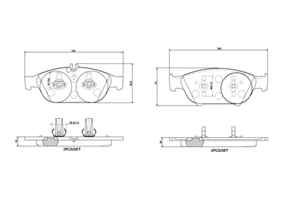 BREMBO P 50 106 Číslo výrobce: 25158. EAN: 8020584109410.