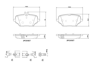 BREMBO P 50 162 Číslo výrobce: 26215. EAN: 8020584118009.