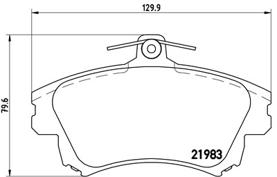 BREMBO P 54 036 Číslo výrobce: 21983. EAN: 8020584061299.