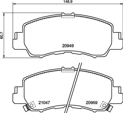BREMBO P 54 061 Číslo výrobce: 20949. EAN: 8020584115992.