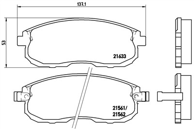 BREMBO P 56 021 Číslo výrobce: 21561. EAN: 8020584055014.
