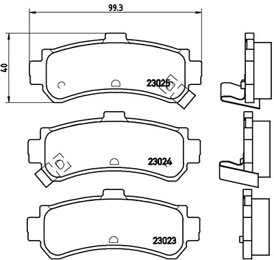 BREMBO P 56 035 Číslo výrobce: 23023. EAN: 8020584055151.