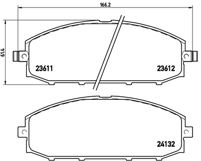 BREMBO P 56 041 Číslo výrobce: 23611. EAN: 8020584055212.