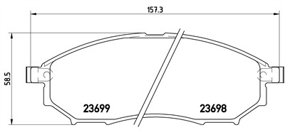 BREMBO P 56 058 Číslo výrobce: 23699. EAN: 8020584061435.