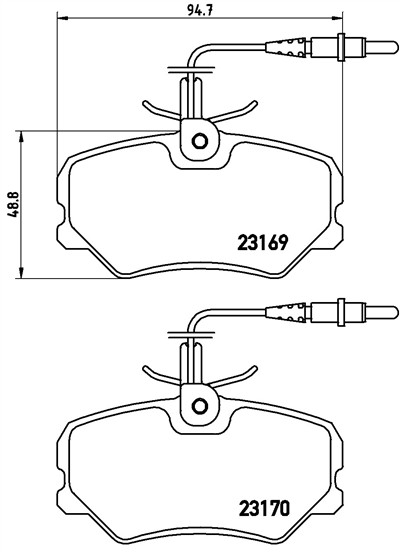 BREMBO P 61 050 Číslo výrobce: 23169. EAN: 8020584056264.