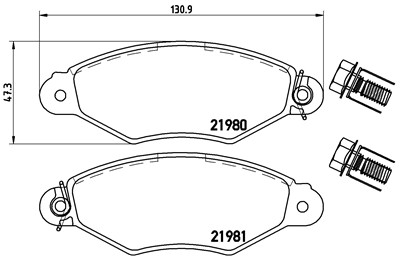 BREMBO P 61 098 Číslo výrobce: 21981. EAN: 8020584061763.