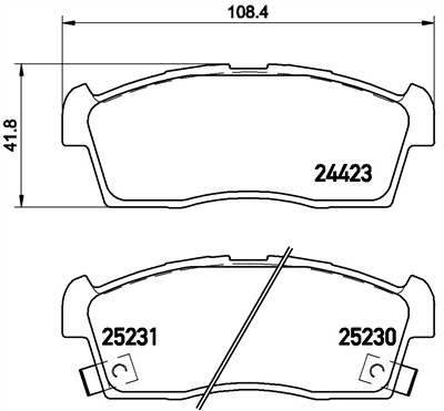 BREMBO P 61 108 Číslo výrobce: 24423. EAN: 8020584103562.