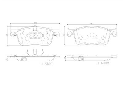 BREMBO P 61 134G Číslo výrobce: 22593. EAN: 8020584125373.