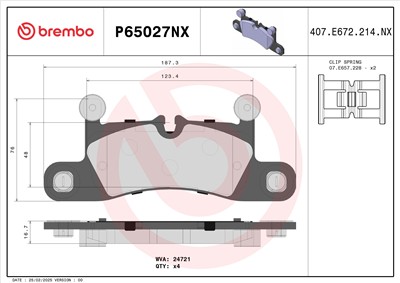 BREMBO P65027NX Číslo výrobce: 24721. EAN: 8020584131602.