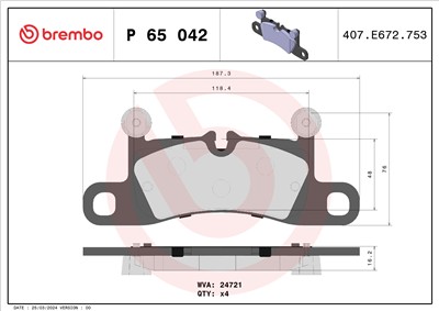 BREMBO P 65 042 Číslo výrobce: 25143. EAN: 8020584069660.