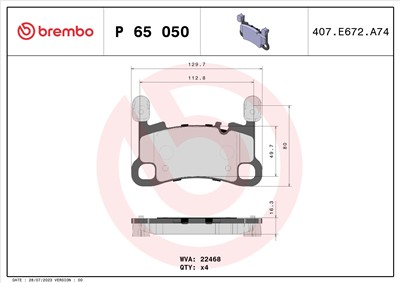 BREMBO P 65 050 EAN: 8020584118559.