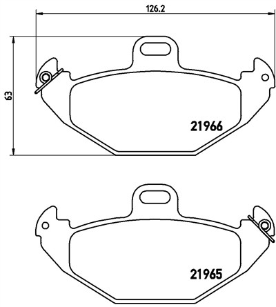 BREMBO P 68 021 Číslo výrobce: 21965. EAN: 8020584056844.