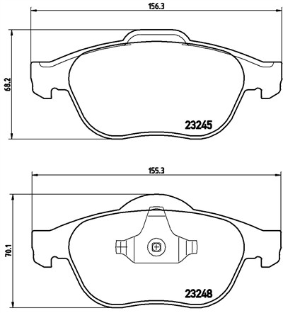 BREMBO P 68 032 Číslo výrobce: 23245. EAN: 8020584056950.