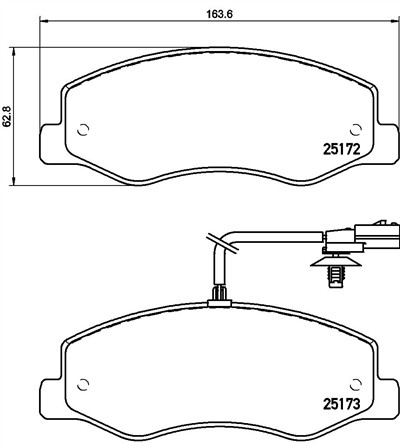 BREMBO P 68 061G Číslo výrobce: 25172. EAN: 8020584125014.