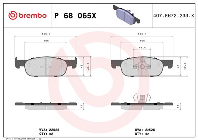 BREMBO P 68 065X EAN: 8020584121801.