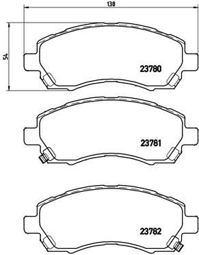 BREMBO P 78 009 Číslo výrobce: 23781. EAN: 8020584057162.