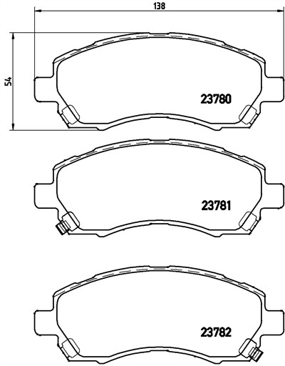 BREMBO P 78 009 Číslo výrobce: 23781. EAN: 8020584057162.
