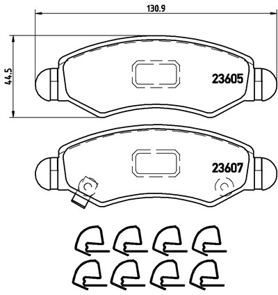 BREMBO P 79 015 Číslo výrobce: 23605. EAN: 8020584059678.
