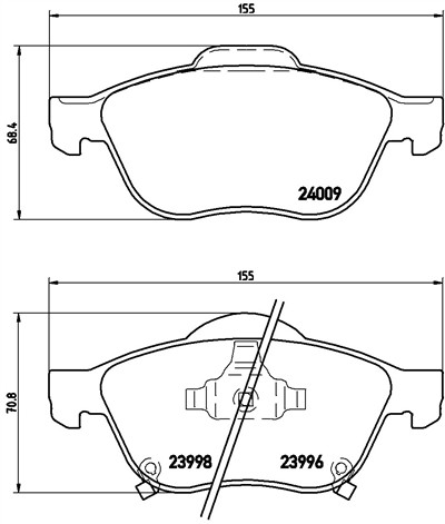 BREMBO P 83 043 Číslo výrobce: 23996. EAN: 8020584057780.