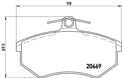 BREMBO P 85 093 Číslo výrobce: 20669. EAN: 8020584062425.