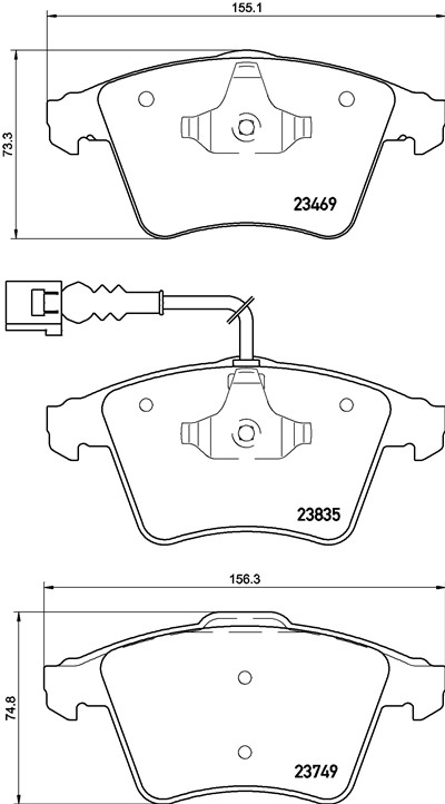 BREMBO P 85 149 Číslo výrobce: 23835. EAN: 8020584081273.