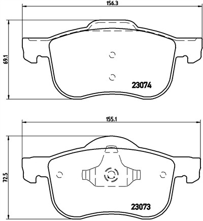 BREMBO P 86 016 Číslo výrobce: 23073. EAN: 8020584059043.